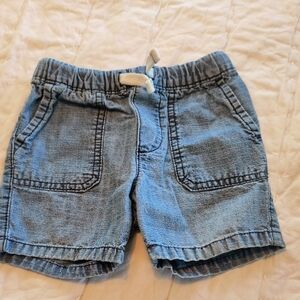 Carters Light Blue Kids Pull-On Shorts (12 Months)